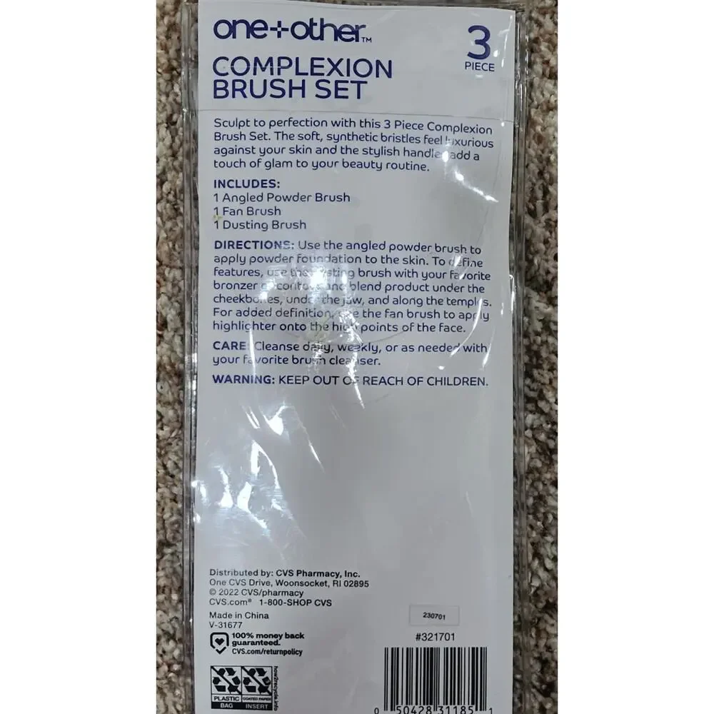 One + Other Complexion 4 pc Makeup Brush Set, New